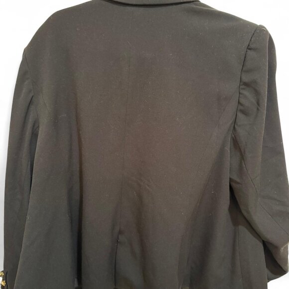 Classic Black Elegant Eloquii Blazer w/Gold Buttons Jacket Sz 22P - EUC - Picture 2 of 4